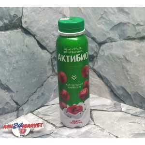 Молочные продукты Йогурт АКТИБИО вишня семена чиа 1,5% 260г бутылка (2756)