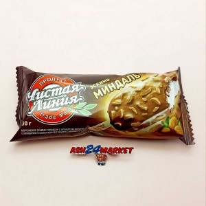 Мороженое ЧИСТАЯ ЛИНИЯ эскимо миндаль 80г