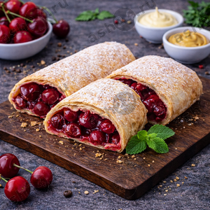 Выпечка Штрудель с вишней