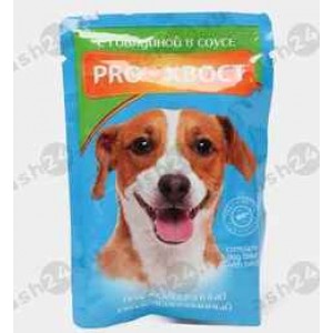 Корм для собак ПРОХВОСТ с говядиной в соусе 85г