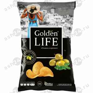 Чипсы GOLDEN LIFE оливки и орегано 90г
