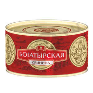 Бакалея Консервы Свинина тушеная СОХРАНИМ ТРАДИЦИИ богатырская 325г ж/б