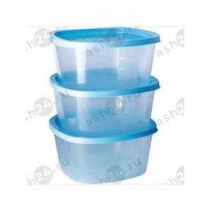 Набор контейнеров квадратных 3шт 1,55л