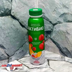 Молочные продукты Йогурт АКТИБИО дыня клубника земляника 1,5% 260г бутылка (3029)