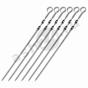 Набор шампуров 6 шт из нержав. стали 55см*10мм