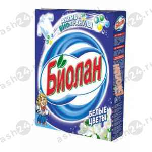 Стиральный порошок БИОЛАН белые цветы ручной 350г