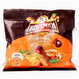 Сухарики ТРИ КОРОЧКИ курица + соус терияки 60г