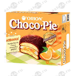 Печенье в упаковке ЧОКО ПАЙ апельсин 360г