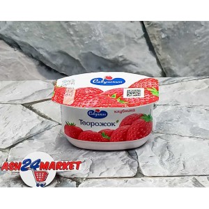 Молочные продукты Творожок САВУШКИН клубника 120г (3024)