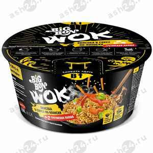Бакалея Лапша БИГ БОН WOK гречневая якисоба в соусе по-японски 85г ведро