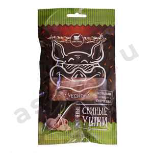 Ушки свиные НАШИ СНЭКИ копченые с чесноком 90г