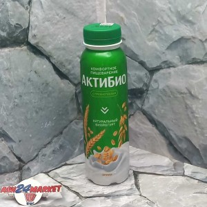 Молочные продукты Йогурт АКТИБИО злаки 1,6% 260г бутылка (3043)