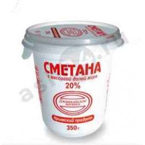 Молочные продукты Сметана ДЖАНКОЙ 20% 350г стакан (8660)