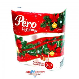 Полотенца бумажные PERO 2 слоя 2 рулона