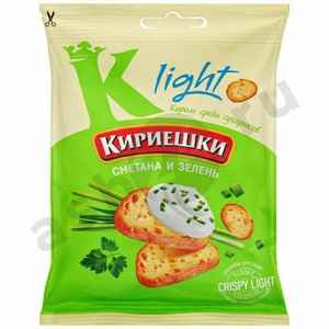Сухарики КИРИЕШКИ light сметана и зелень 33г