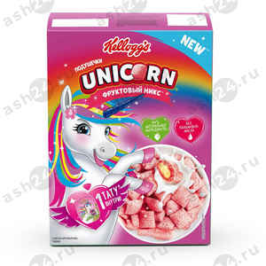 Бакалея Завтрак готовый UNICORN подушечки фруктовый микс 200г коробка