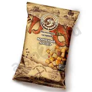 Сухарики СНЭКУШКИ копченый лосось 80г