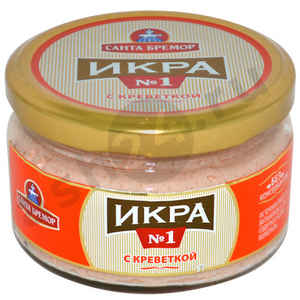 Икра №1 САНТА БРЕМОР с креветкой 180г с/б