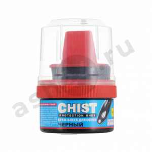Крем-блеск для обуви CHIST  черная с губкой 60мл