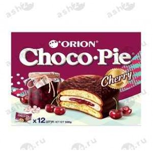 Печенье в упаковке ЧОКО ПАЙ вишня 12шт 360г