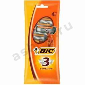 Станок одноразовый BIC sensitive 3 лезвия 4шт