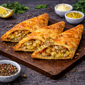 Выпечка Слойка кубите (курица+картофель+лук+специи)