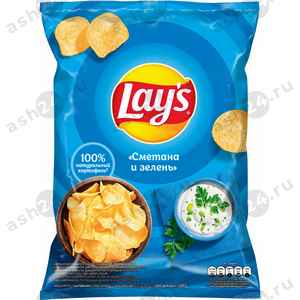 Чипсы LAYS сметана и зелень 140г