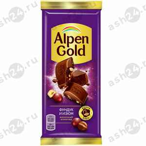 Шоколад АЛЬПЕН ГОЛД фундук и изюмом 90г