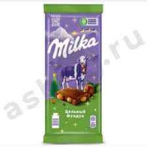 Шоколад МИЛКА цельный фундук 80г