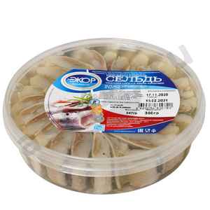 Сельдь ЭКОР классическая 380г (круглая)