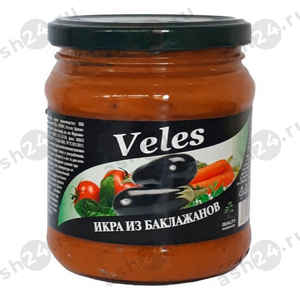 Бакалея Консервы Икра баклажанная VELES 480г с/б