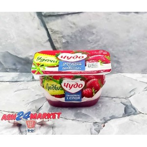 Молочные продукты Десерт творожный ЧУДО воздушный клубника земляника 4% 100г стакан (6968)