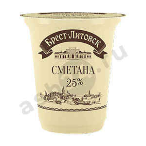 Молочные продукты Сметана БРЕСТ-ЛИТОВСК 25% 315г стакан