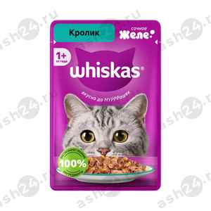 Корм для кошек ВИСКАС желе кролик 75г