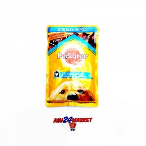 Корм для собак PEDIGREE с говядиной и ягненком в соусе 85г (0267)