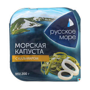 Морская капуста РУССКОЕ МОРЕ с кальмаром 200г