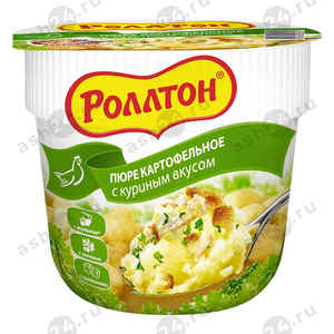 Бакалея Пюре картофельное РОЛЛТОН курица 40г стакан