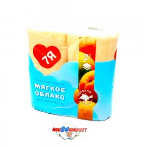 Туалетная бумага 7Я абрикос 2 слоя 4 рулона