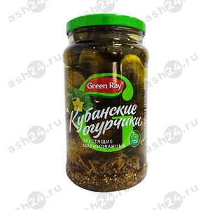 Бакалея Консервы Огурцы GREEN RAY хрустящие 1500г с/б