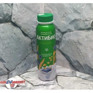 Молочные продукты Йогурт АКТИБИО черника злаки лен 1,6% 260г бутылка (2770)